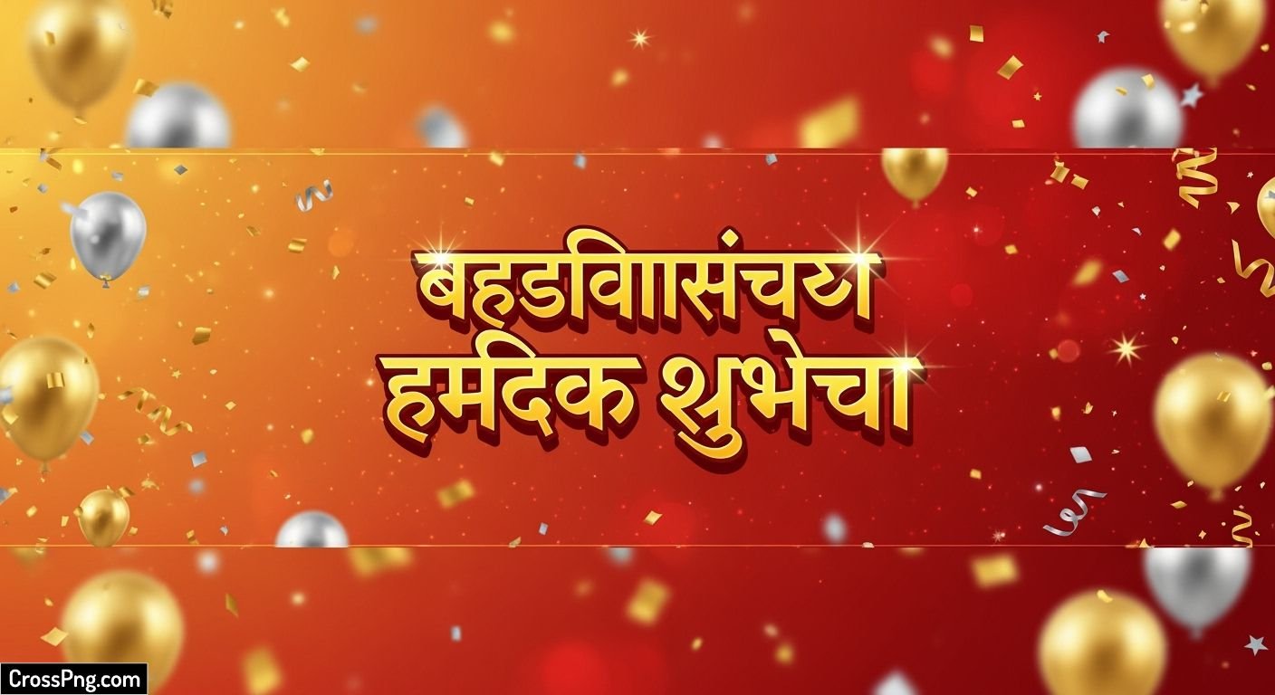 Happy birthday banner background marathi hd image 5