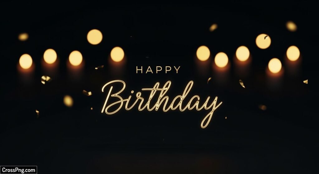 Happy birthday black background image