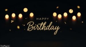 Happy birthday black background image