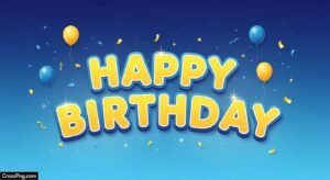 Happy birthday blue background image 2