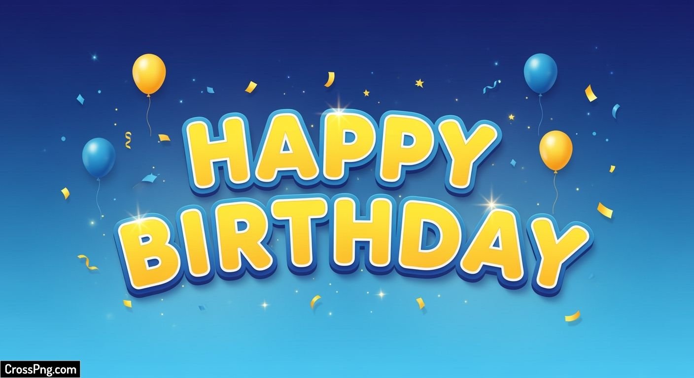 Happy birthday blue background image 2