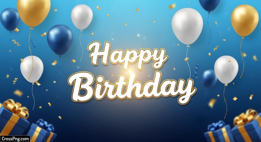 Happy birthday blue background image 3