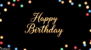 Happy birthday in black background image