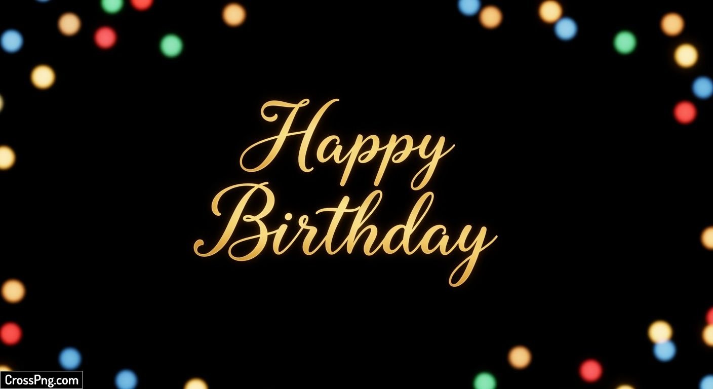 Happy birthday in black background image