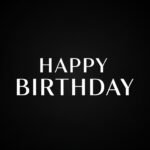 Happy birthday in black background image 2