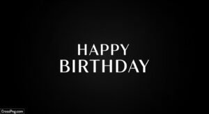 Happy birthday in black background image 2