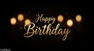 Happy birthday in black background image 3