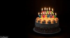 Happy birthday in black background image