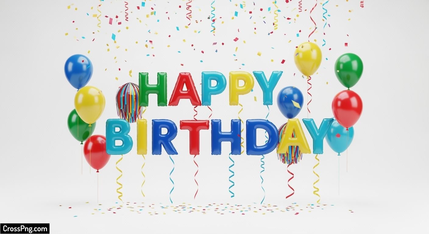 Happy birthday white background image