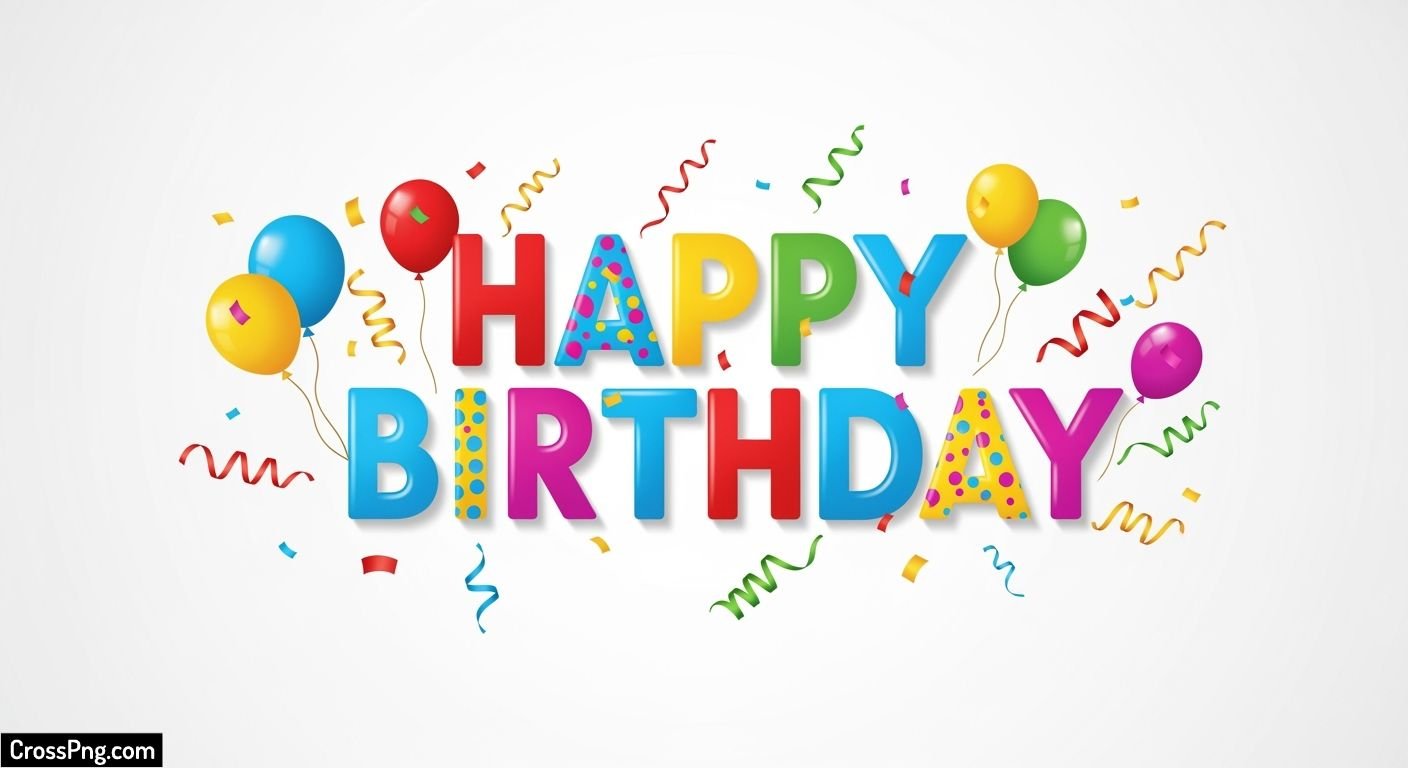 Happy birthday white background image