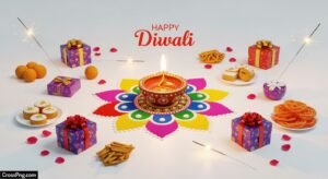 Happy diwali white background image