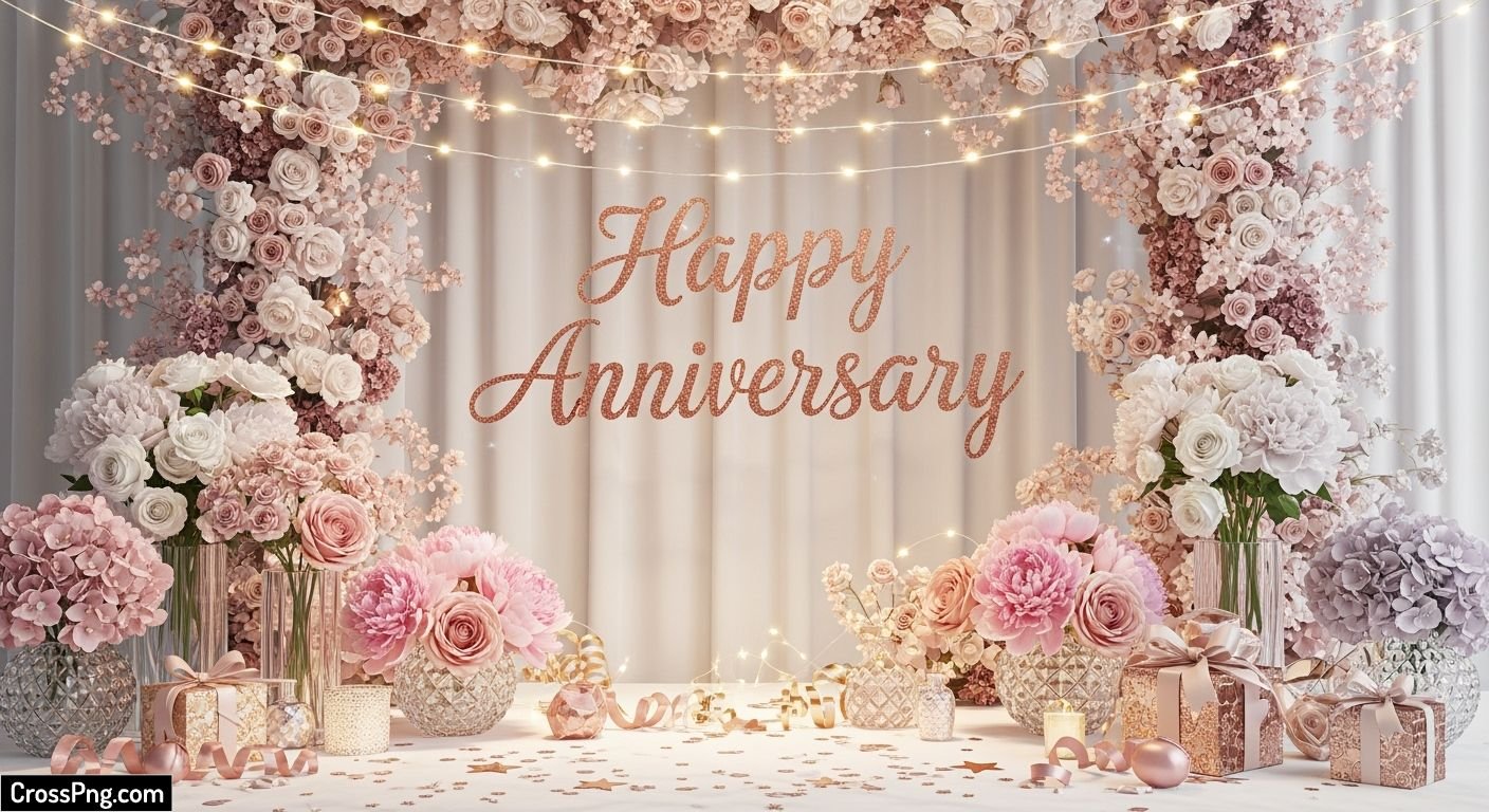 Happy wedding anniversary background image