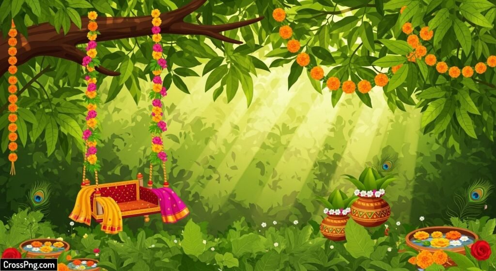 Hariyali teej background image