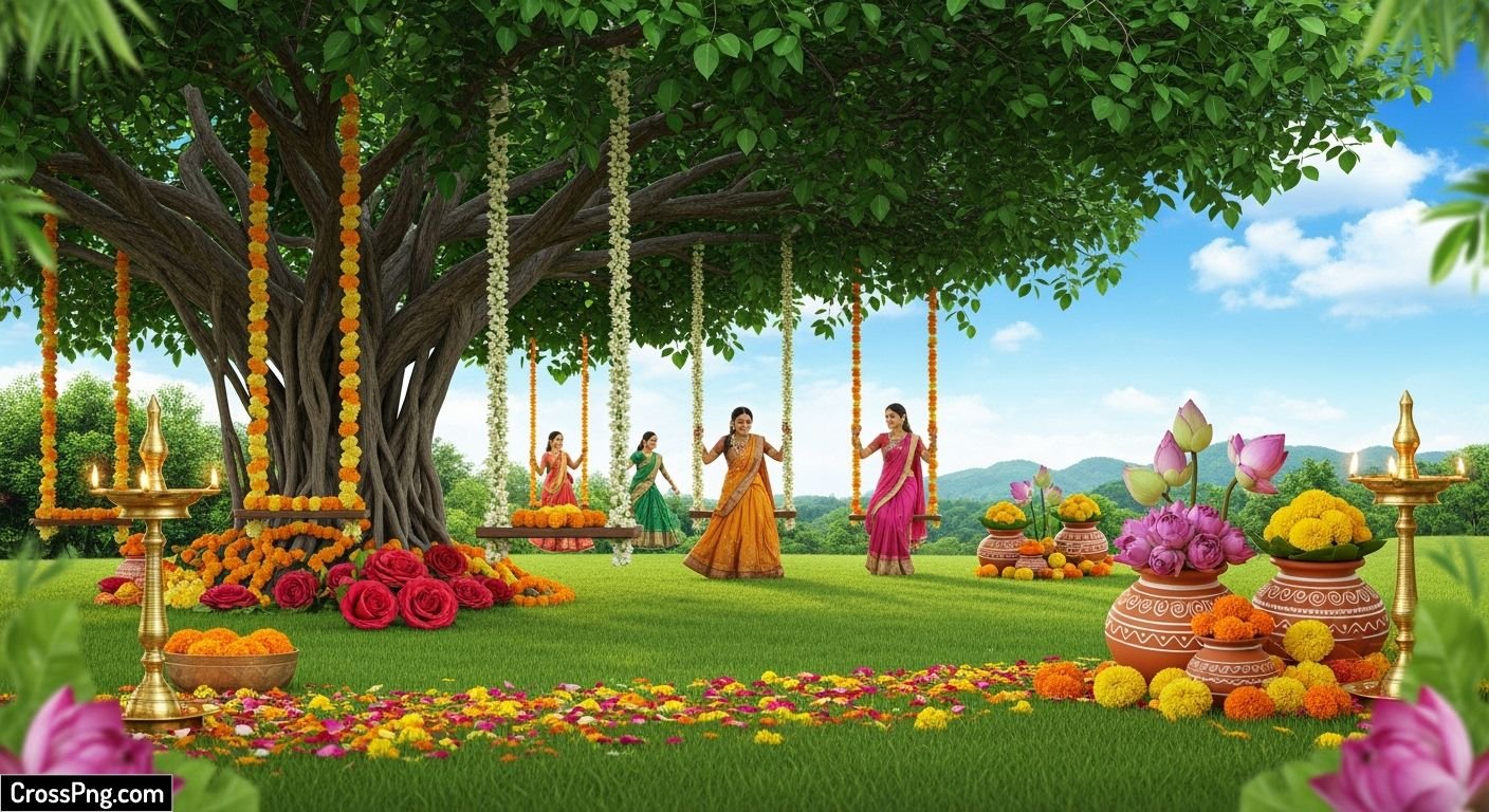Hariyali teej background image 2