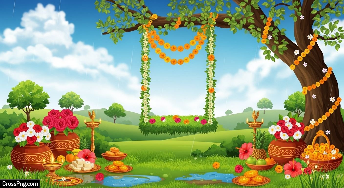 Hariyali teej background image 3