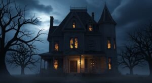 Haunted house background image 2