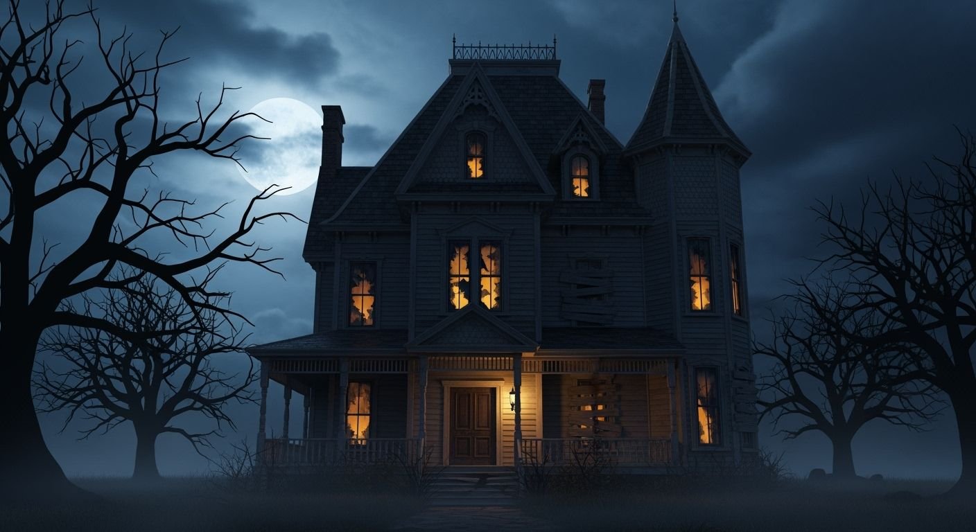 Haunted house background image 2