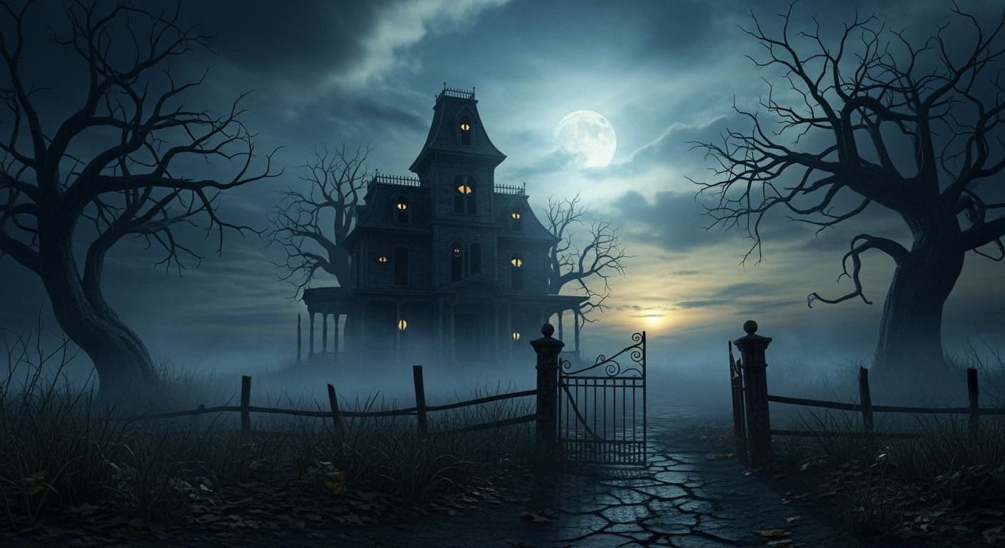 Haunted house background image 3