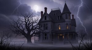 Haunted house background image