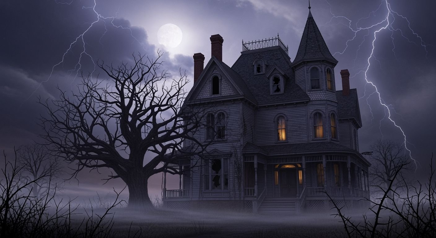 Haunted house background image