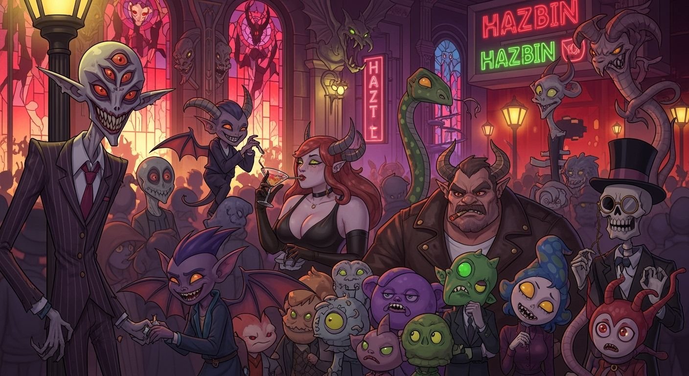 Hazbin hotel background characters image