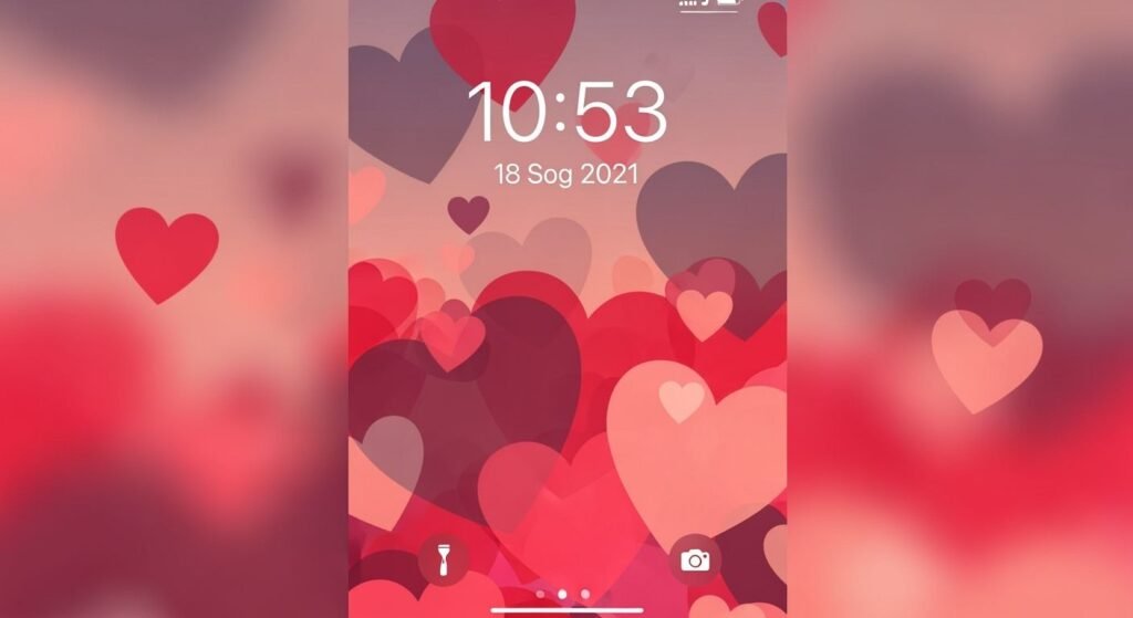 Heart background for iphone image