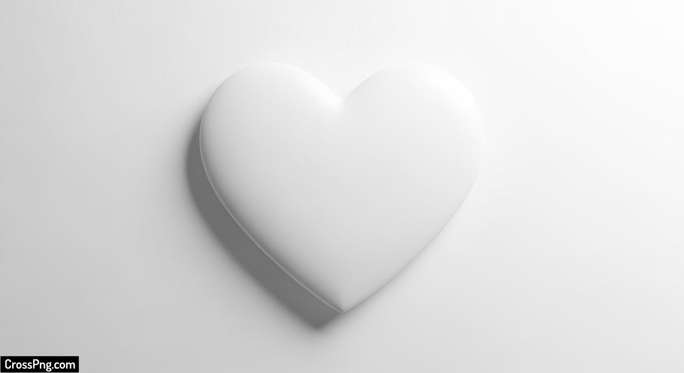 Heart white background image 3