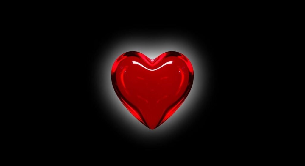 Heart with black background image
