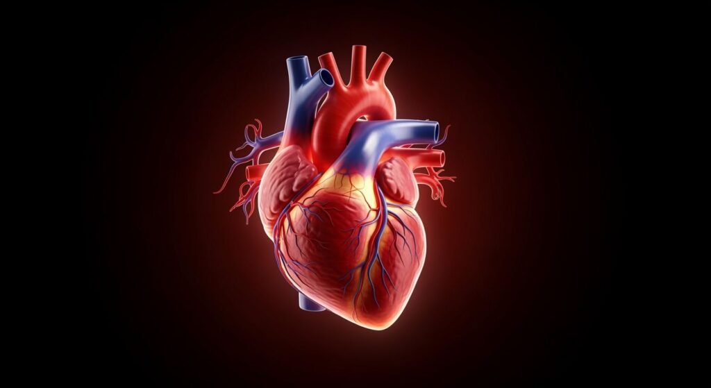 Heart with black background image 4