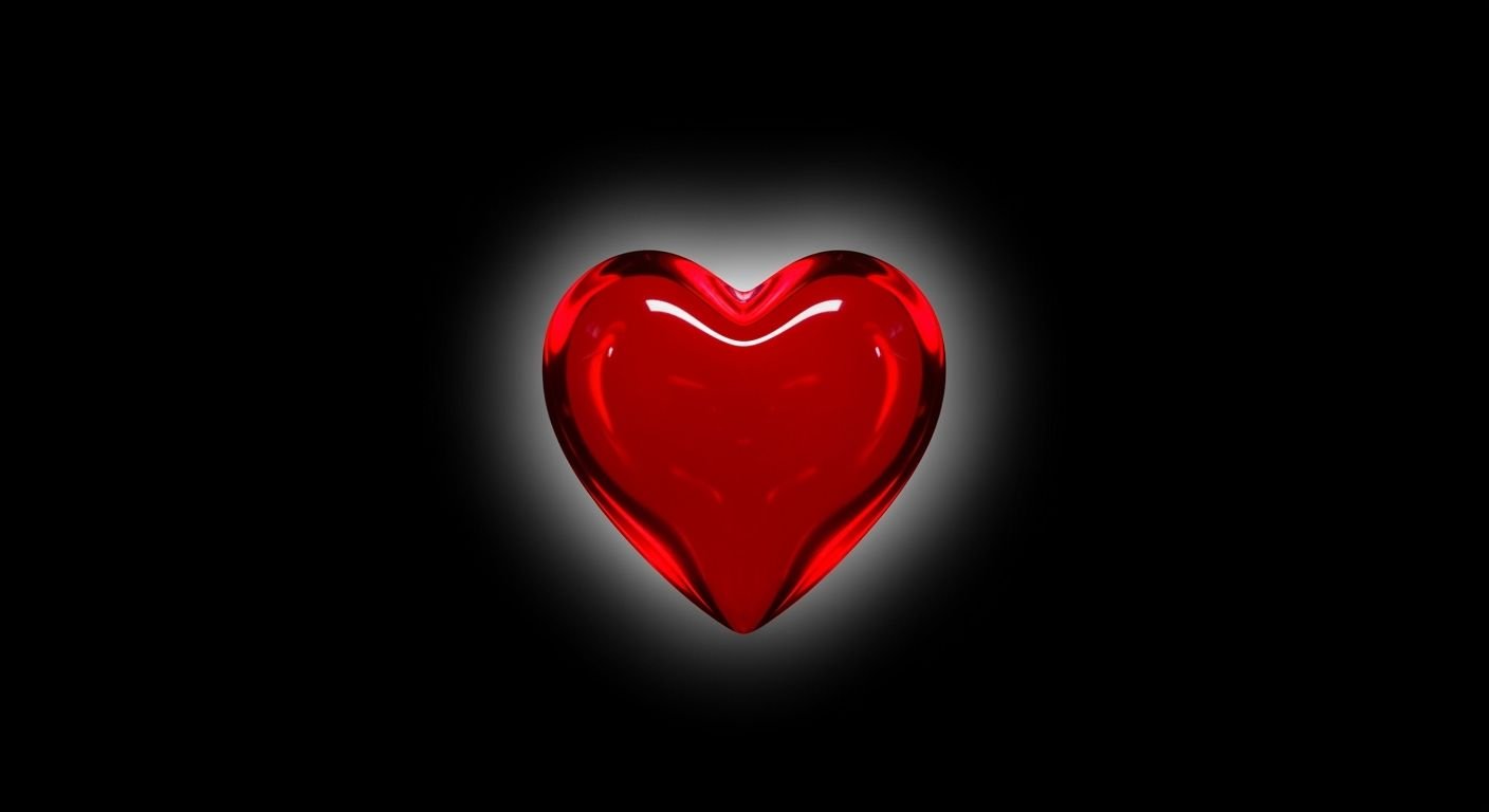 Heart with black background image