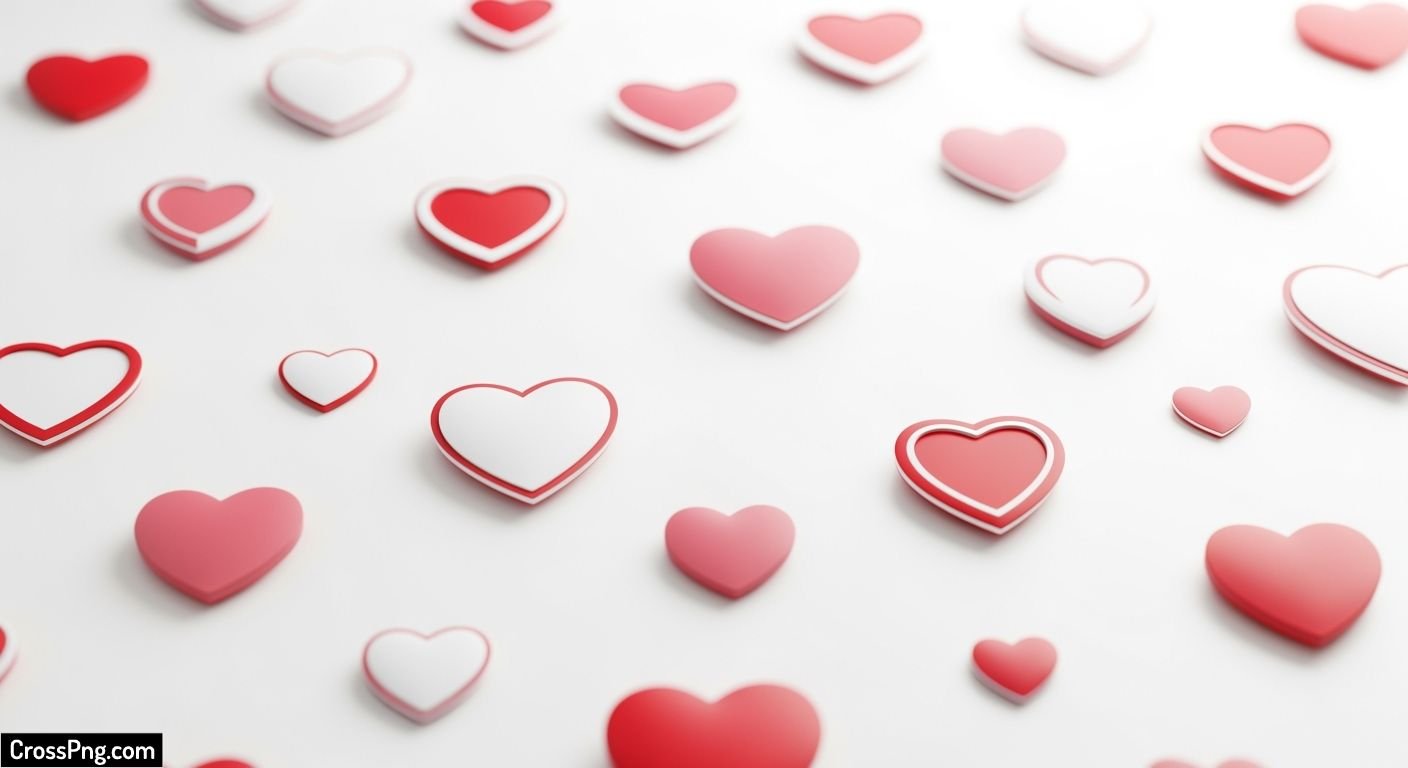 Hearts in white background image