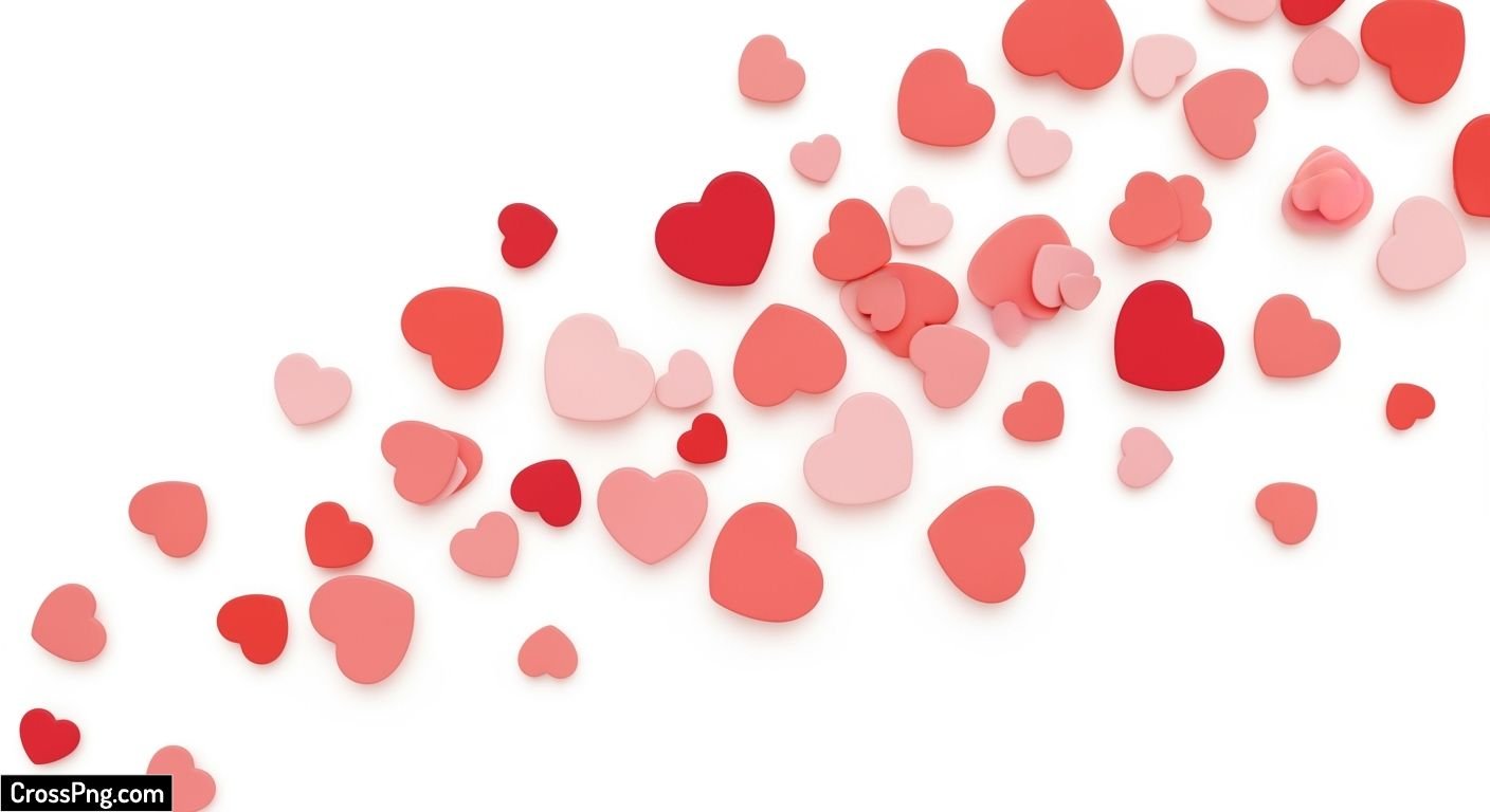 Hearts in white background image 2