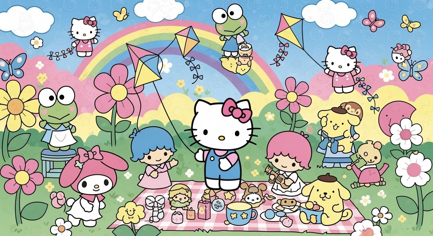 Hello kitty background image 2