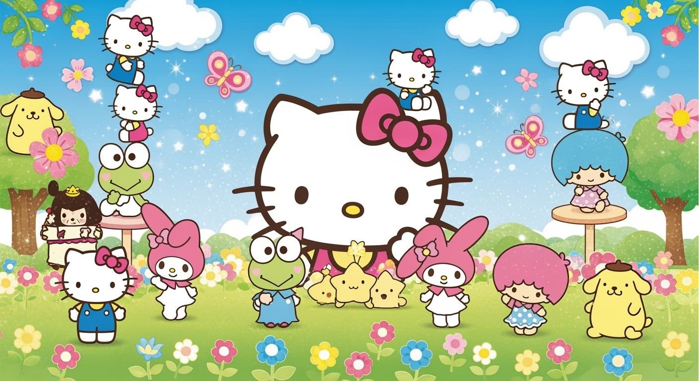 Hello kitty background image 3