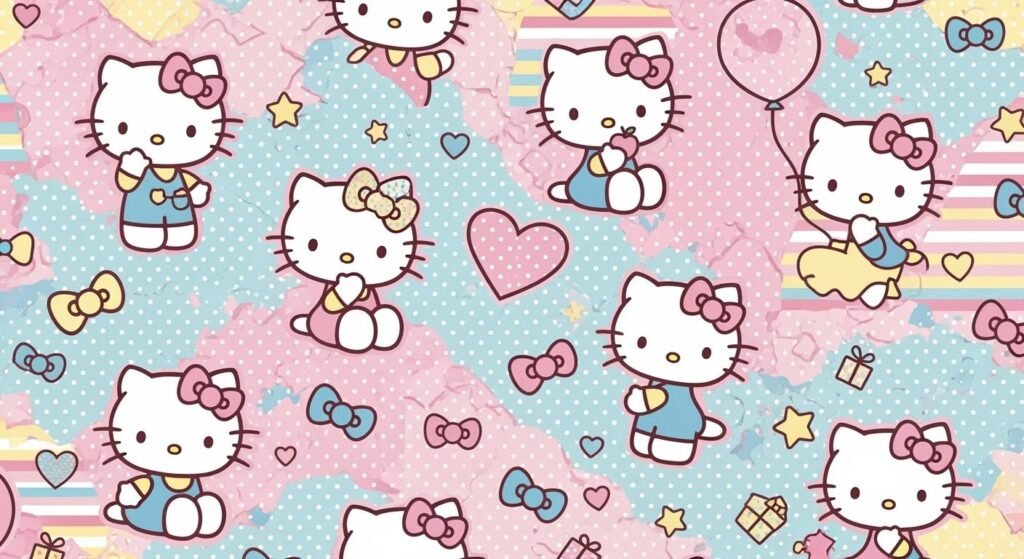 Hello kitty background wallpaper image 3