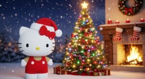 Hello kitty christmas background image 2