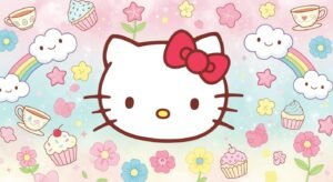 Hello kitty cute background image 2