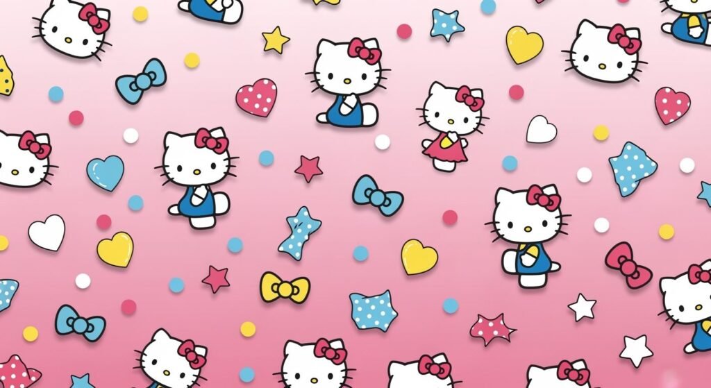 Hello kitty cute background image 3