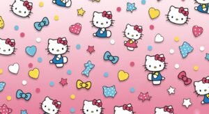 Hello kitty cute background image 3