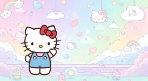 Hello kitty cute background image