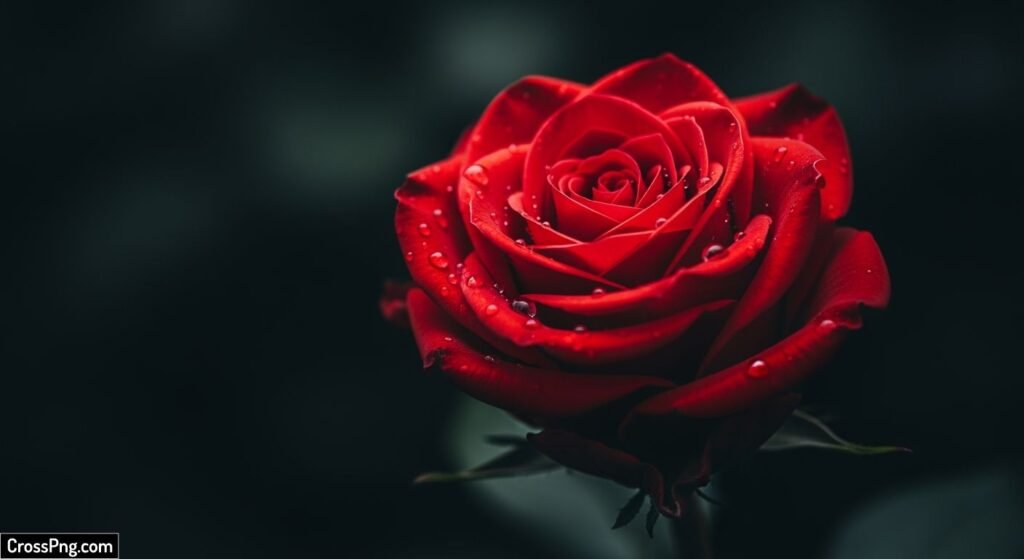 High quality red rose with black background hd image