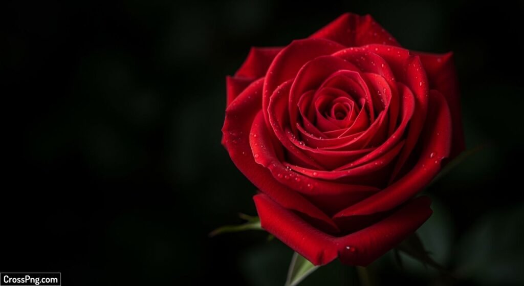 High quality red rose with black background hd image 2