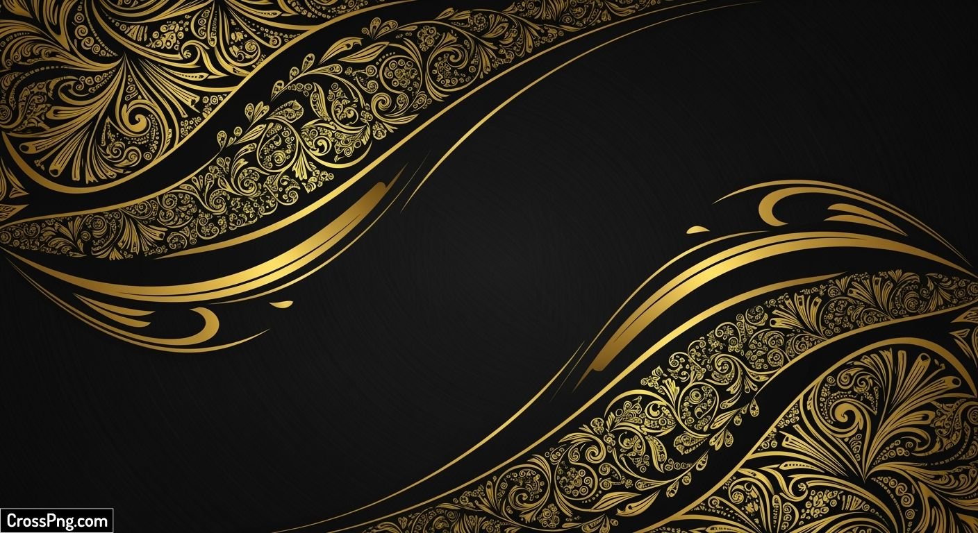 High resolution black and gold background image
