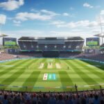 High resolution cricket stadium background image