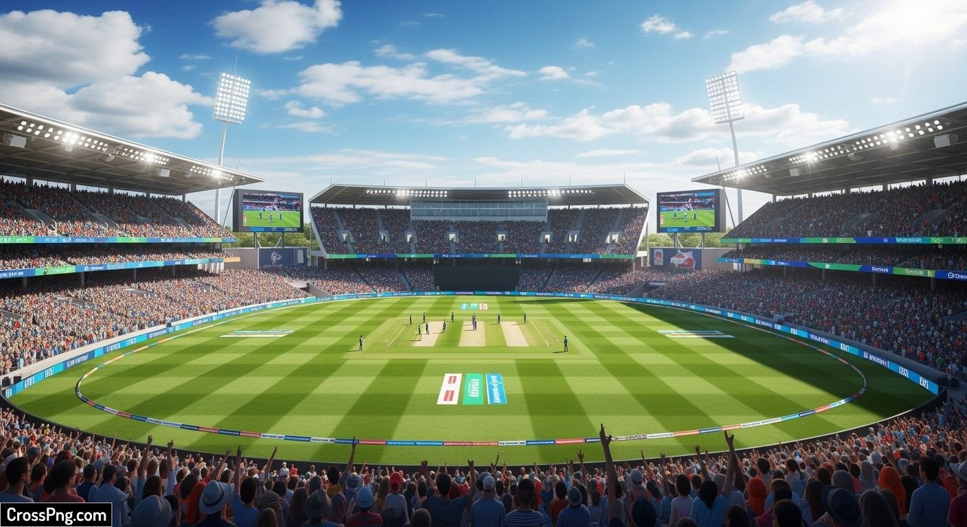 High resolution cricket stadium background image