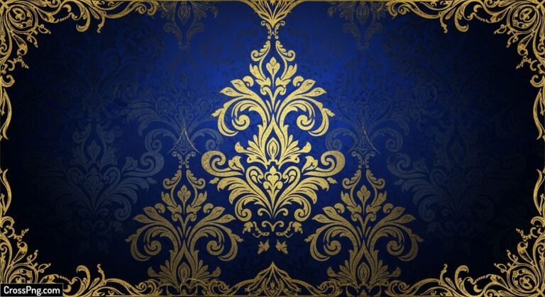 High resolution royal blue and gold background image