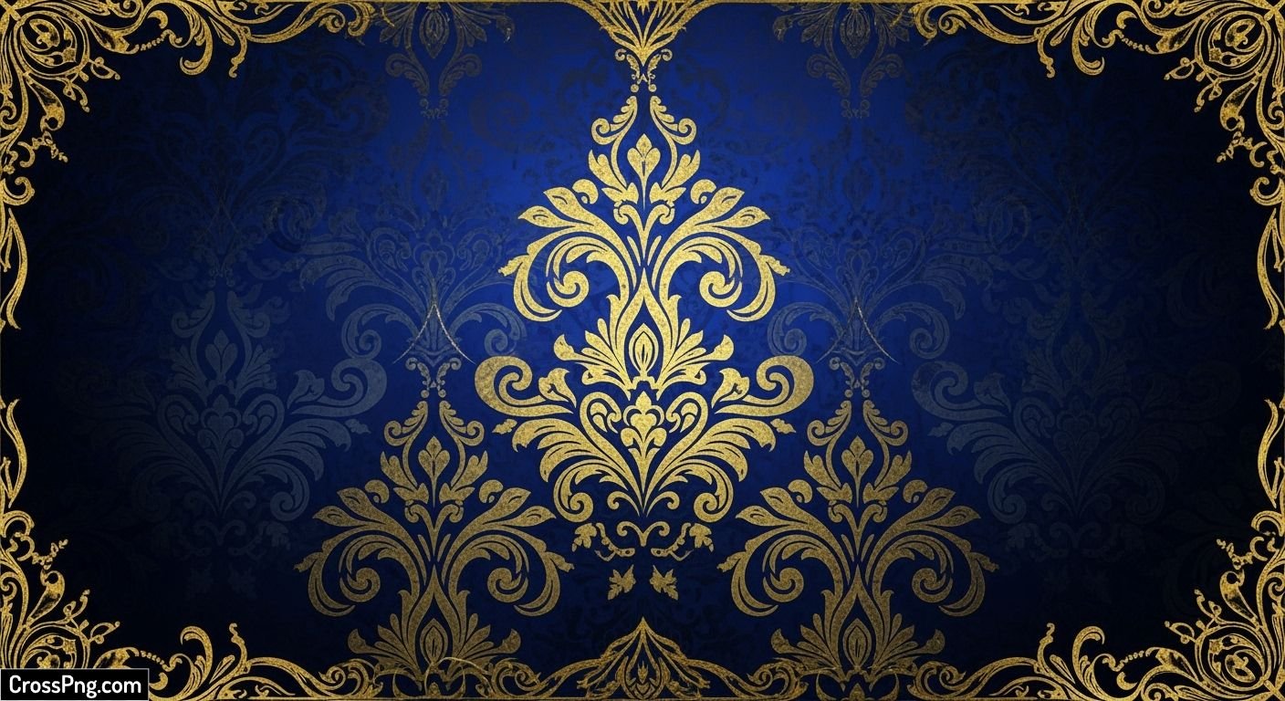 High resolution royal blue and gold background image
