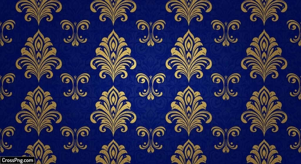 High resolution royal blue and gold background image 2
