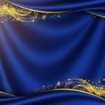 High resolution royal blue and gold background image 3