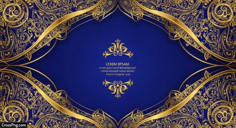 High resolution royal blue and gold background image